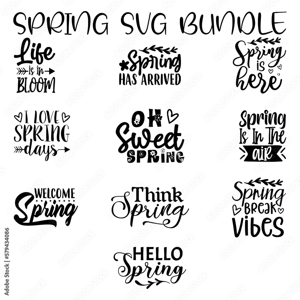 Fototapeta premium Spring SVG Bundle