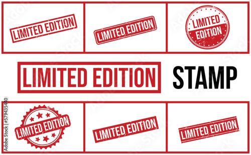 Limited Edition Rubber Stamp Set Vector