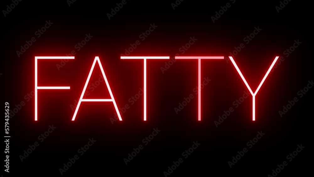 Bright neon glowing red sign illuminated on black background Bright neon glowing red sign illuminated on black background