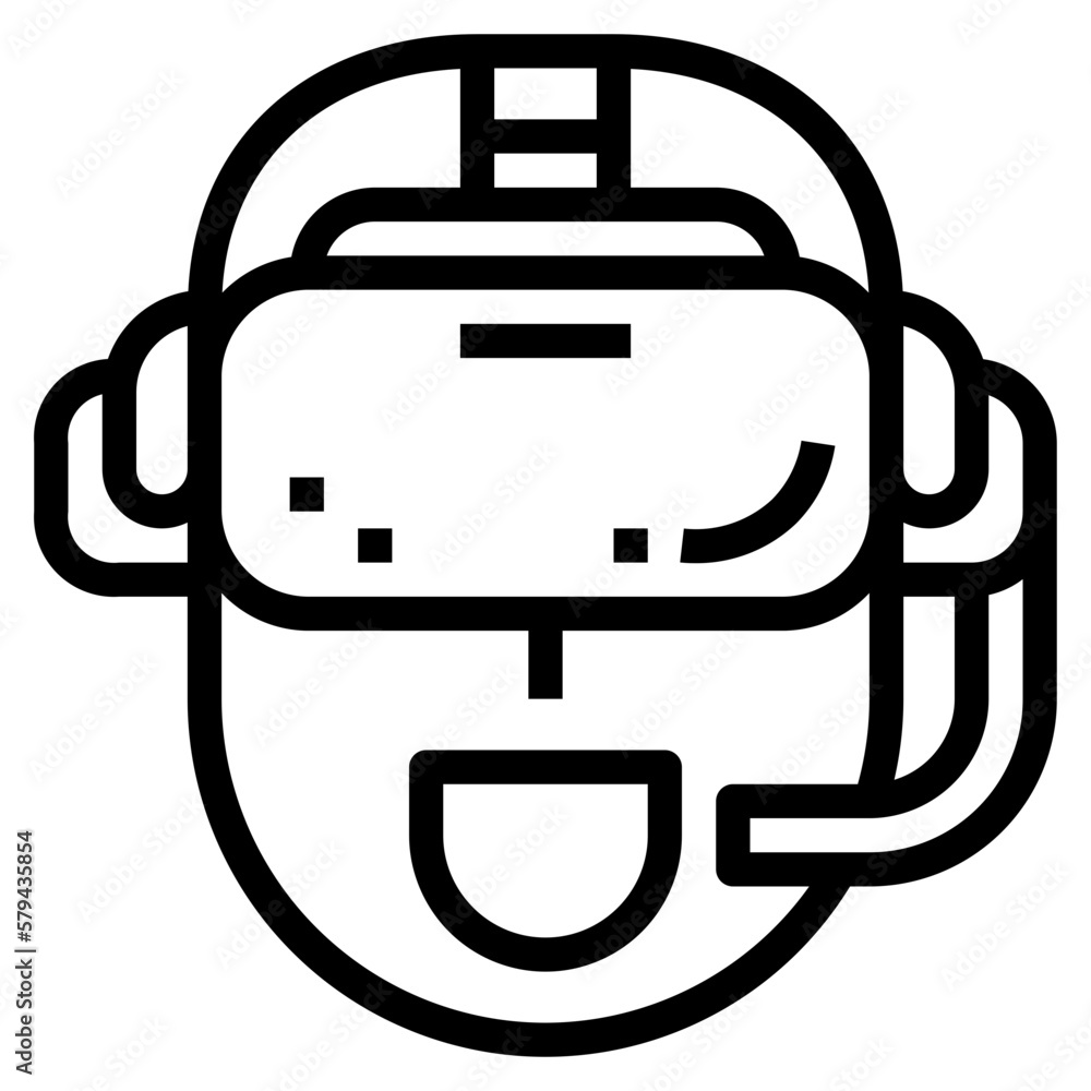 vr line icon style vr line icon style