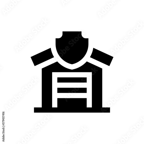 Fire station glyph icon