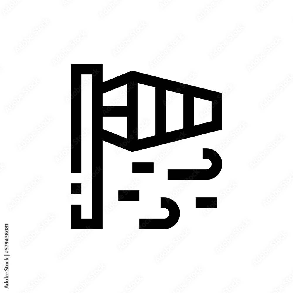 windsock line icon windsock line icon