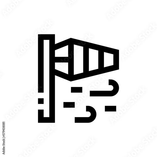 windsock line icon