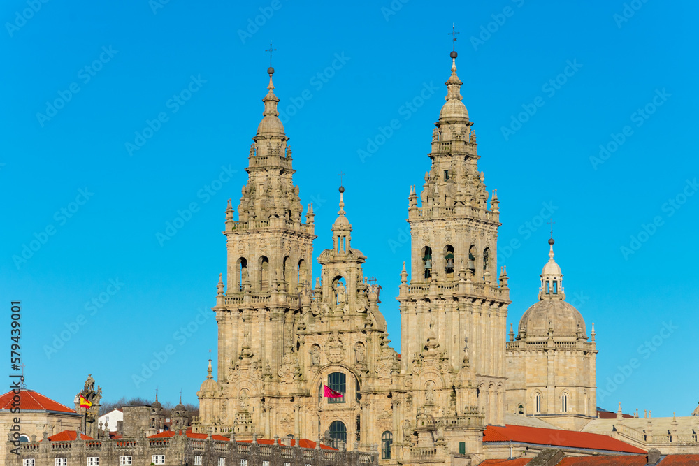 Santiago de Compostela Cathedral in the evening