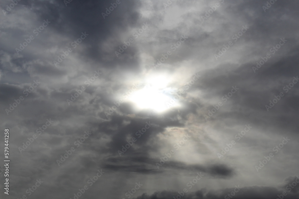 Obraz premium dark clouds before the rain covered the whole sky