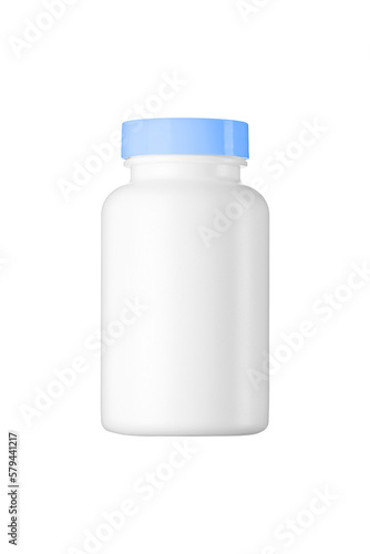 Pills bottle on white background. Isolated