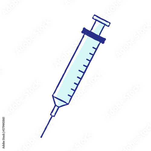 医療　注射器のアイコンイラスト