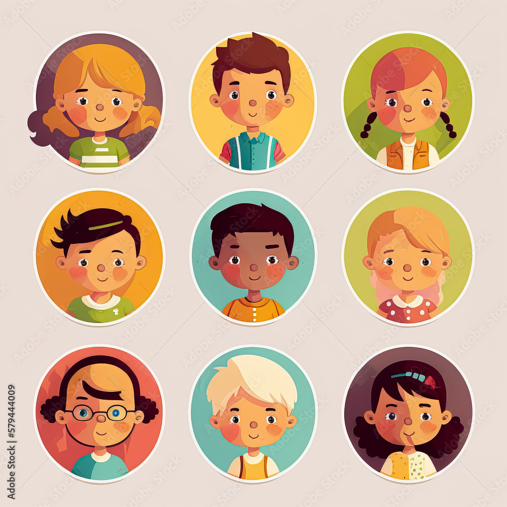 User Avatar Illustration: A Diverse Collection of Profile Icons Depicting People of Different Ages, Ethnicities, and Professions created with Generative AI technology User Avatar Illustration: A Diverse Collection of Profile Icons Depicting People of Different Ages, Ethnicities, and Professions created with Generative AI technology