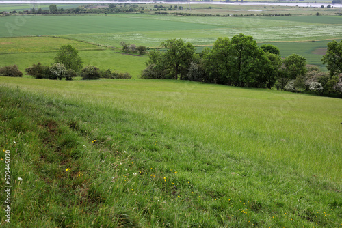 View of the countryside from King's seat hilltop - Clackmannan - Stirlingshire - Scotland - UK photo