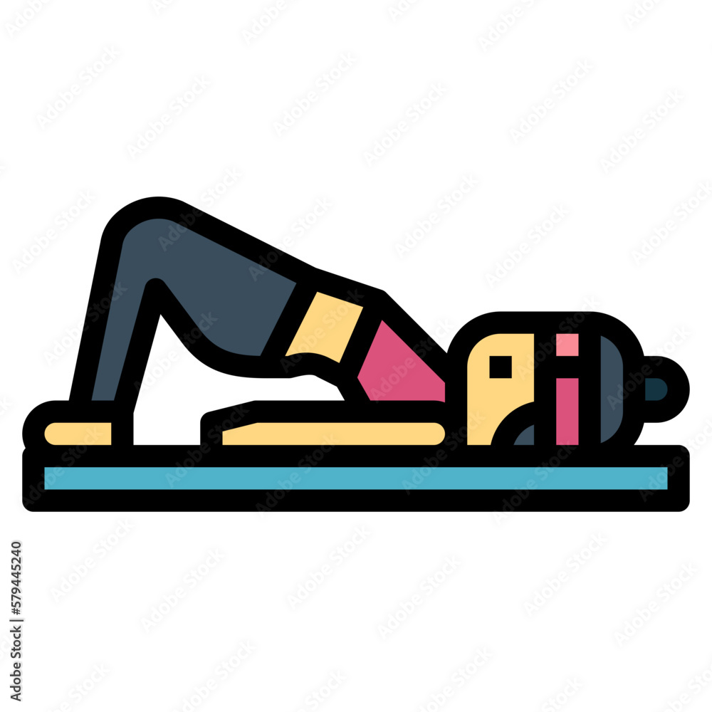 yoga filled outline icon style yoga filled outline icon style
