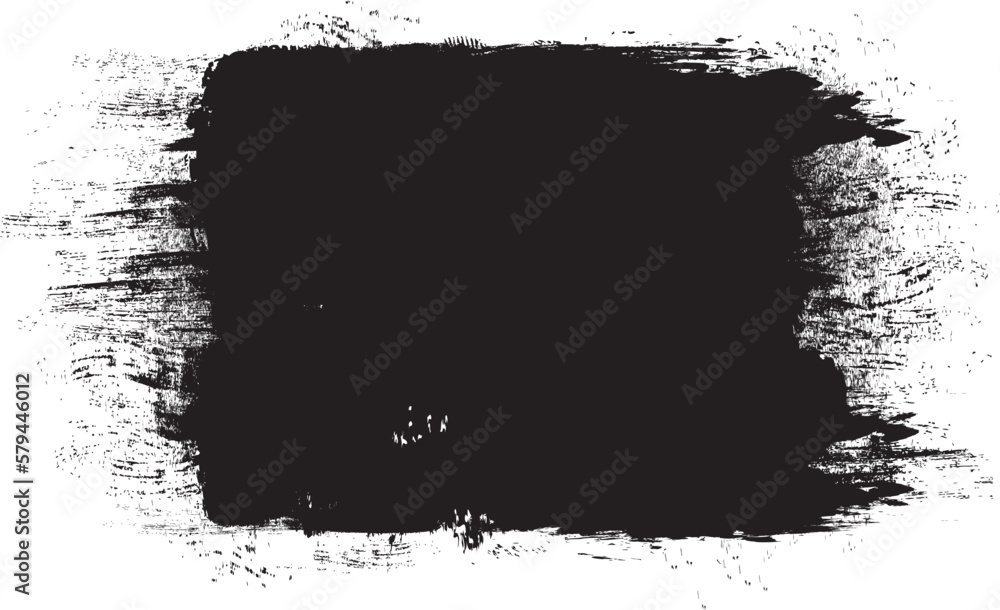 Black brush stroke isolated on background. Paint brush stroke vector for black ink paint, grunge design element, dirt banner, watercolor design, dirty texture. Trendy brush stroke, vector illustration