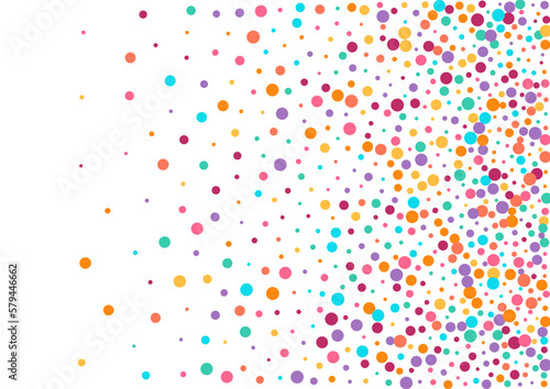Multicolored Dot Abstract Vector White