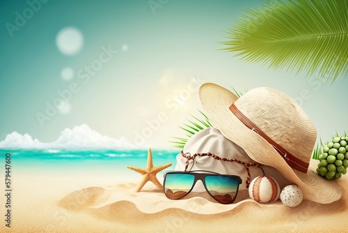 Beach Holidays Sales Background