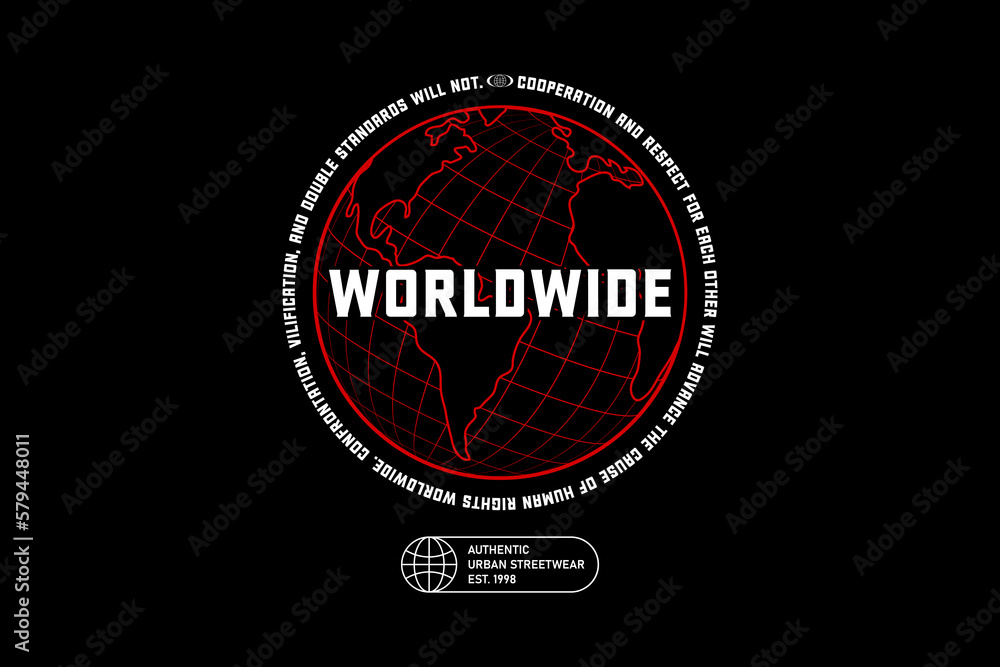 Fototapeta premium Streetwear Graphic Design Worldwide