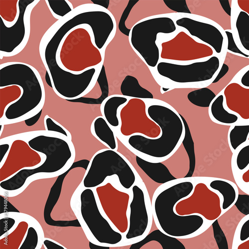 Skin Dyed Vector Seamless Pattern. Watercolour