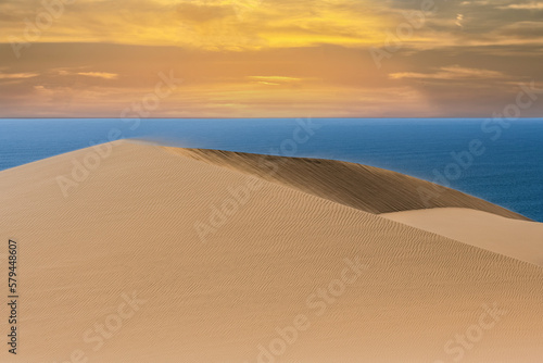 Namibia  the Namib desert  graphic landscape of yellow dunes  background 