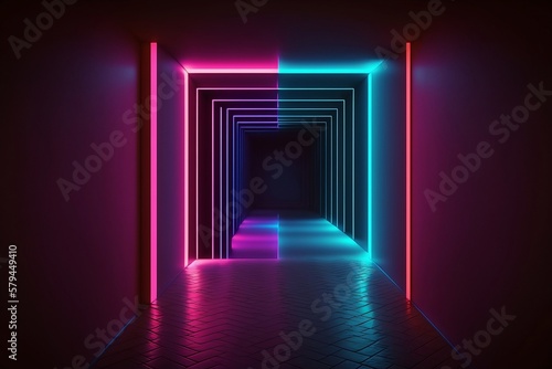  A Free Aesthetic Dark Wallpaper Background with Neon Light. 