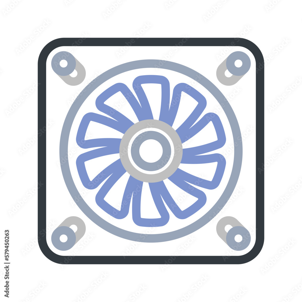 Computer cooler icon. sign for mobile concept and web design. vector illustration Computer cooler icon. sign for mobile concept and web design. vector illustration