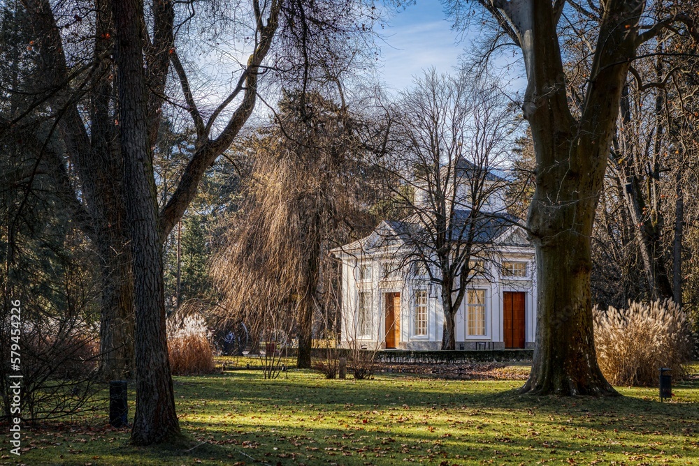 Beautiful shot of the Hofgarten-Pavillon in Innsbruck in winter Beautiful shot of the Hofgarten-Pavillon in Innsbruck in winter