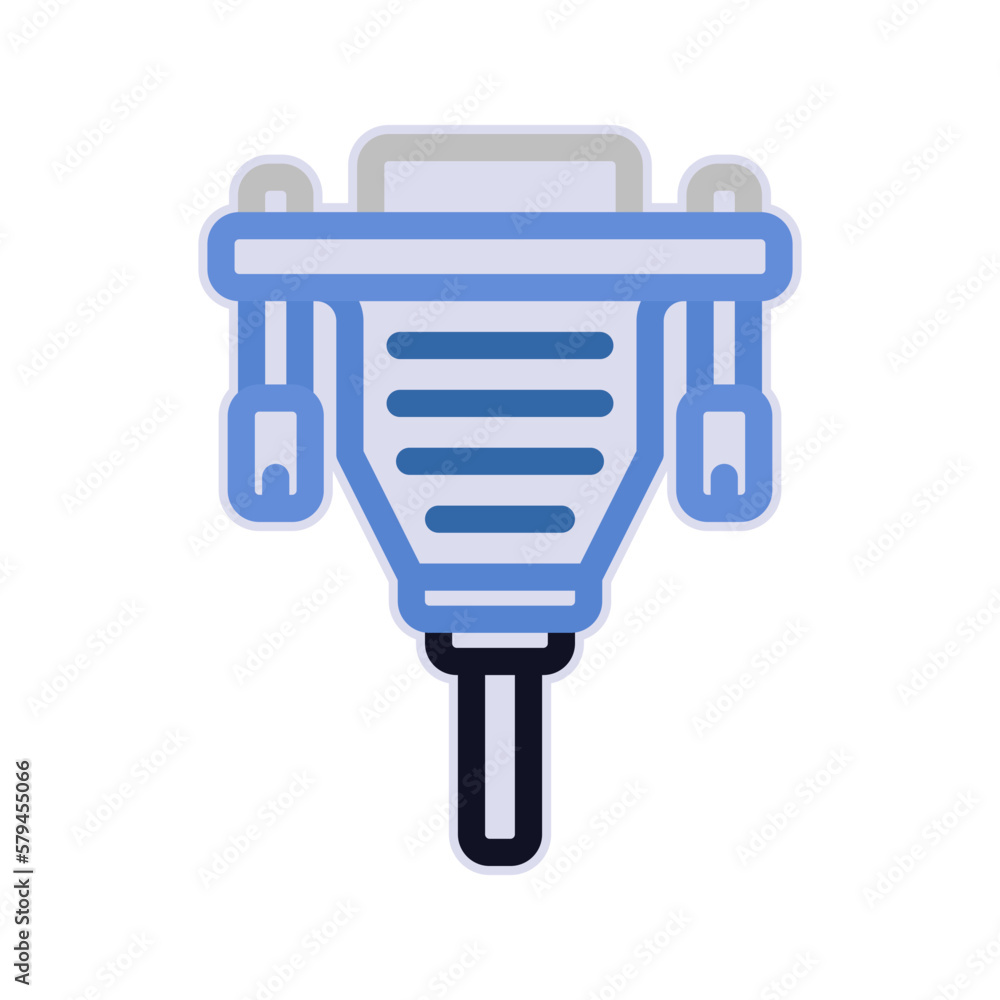 Vga cable icon. sign for mobile concept and web design. vector illustration Vga cable icon. sign for mobile concept and web design. vector illustration
