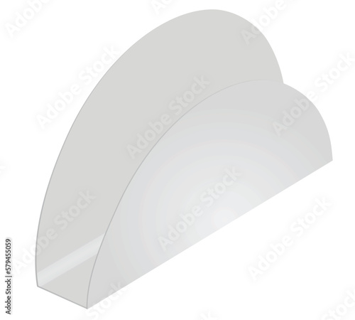 Metal napkin holder. vector illustration