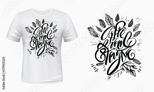 Floral typography water color T Shirt Design brush vector template