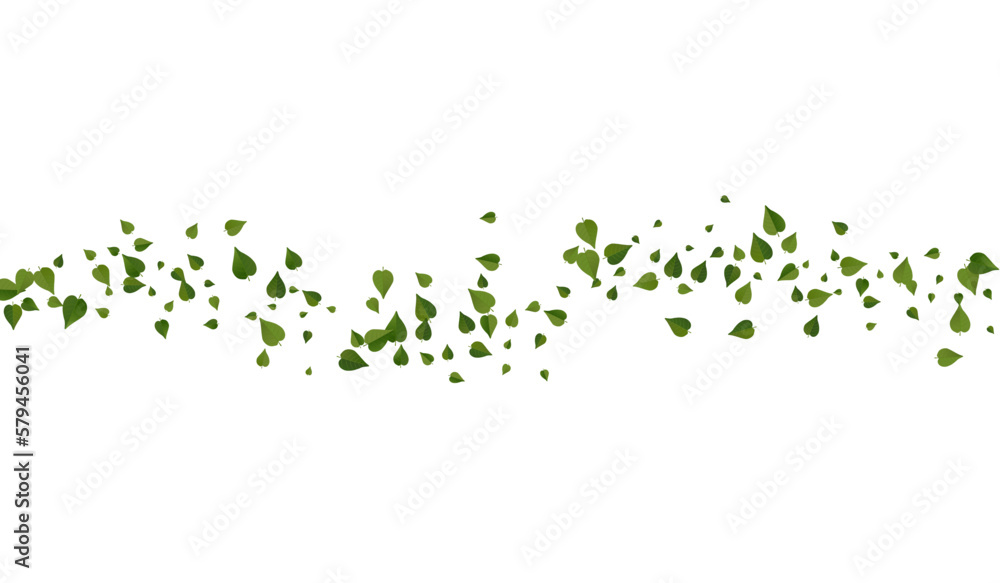 Forest Leaves Abstract Vector White Background Forest Leaves Abstract Vector White Background
