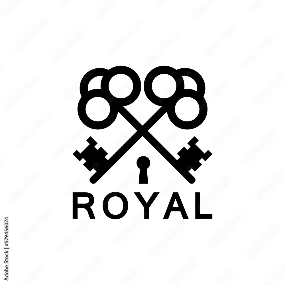 Royal golden key icon isolated on transparent background Royal golden key icon isolated on transparent background