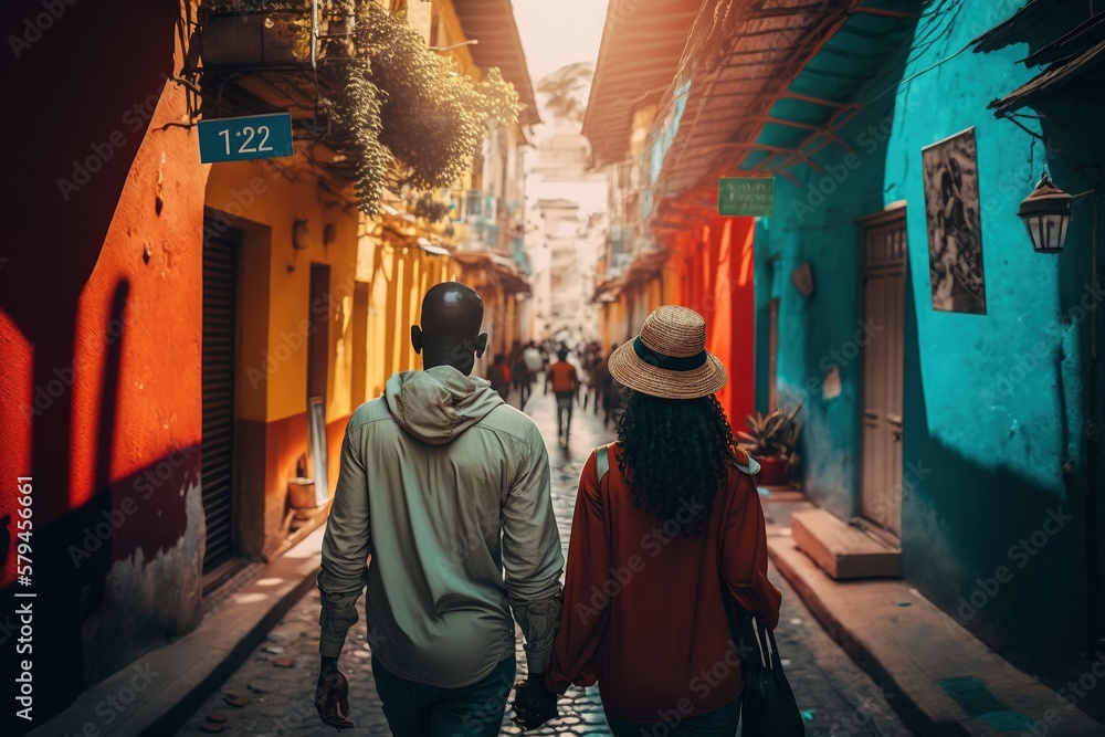 Exploring the Vibrant Streets of Africa - AI-generated Insights on Colorful City Life