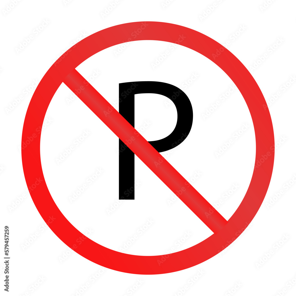 Parking ban sign Stock Vector Adobe Stock
