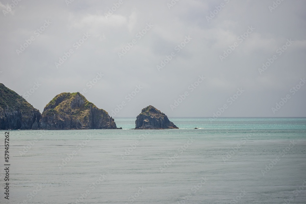 Sea with islands in the background Sea with islands in the background