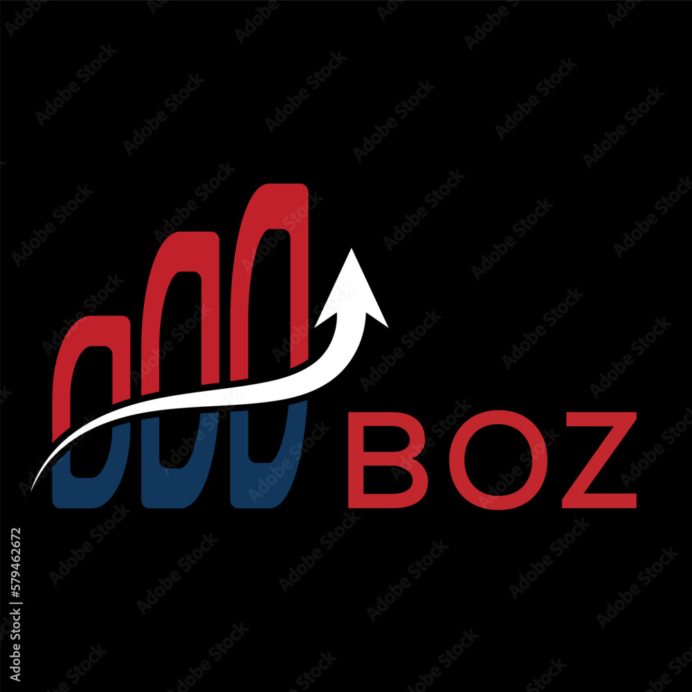 Vecteur Stock BOZ letter logo.BOZ Red and Blue Shield Emblem Logo Template.BOZ company logo Can