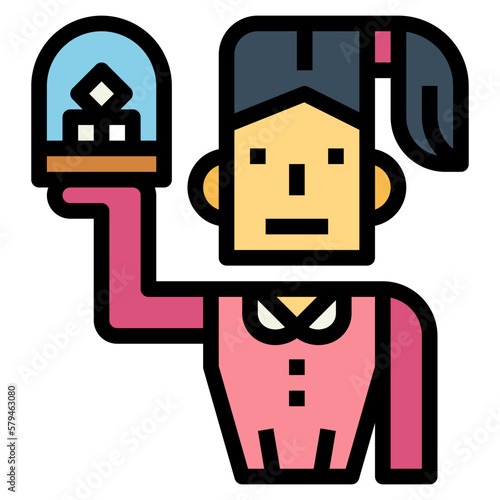 gambler filled outline icon style