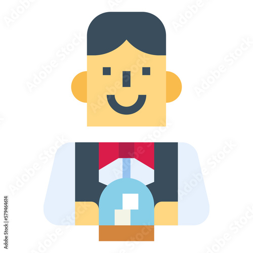 croupier flat icon style