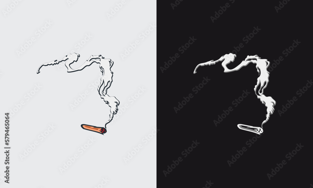 cigarette smoke vector logo cigarette smoke vector logo