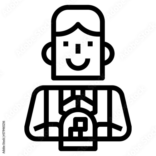 croupier line icon style