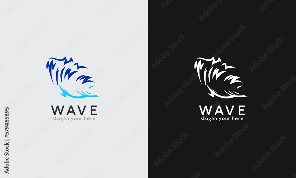 wave logo icon vector line wave logo icon vector line
