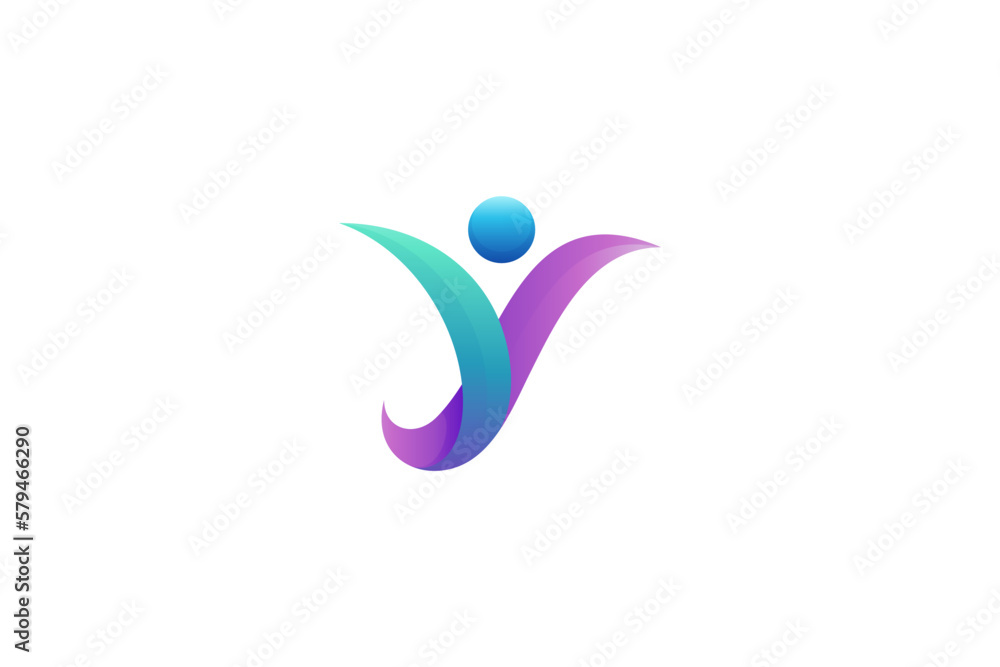 letter y people logo design with simple style letter y people logo design with simple style