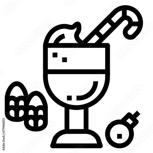 eggnog line icon style