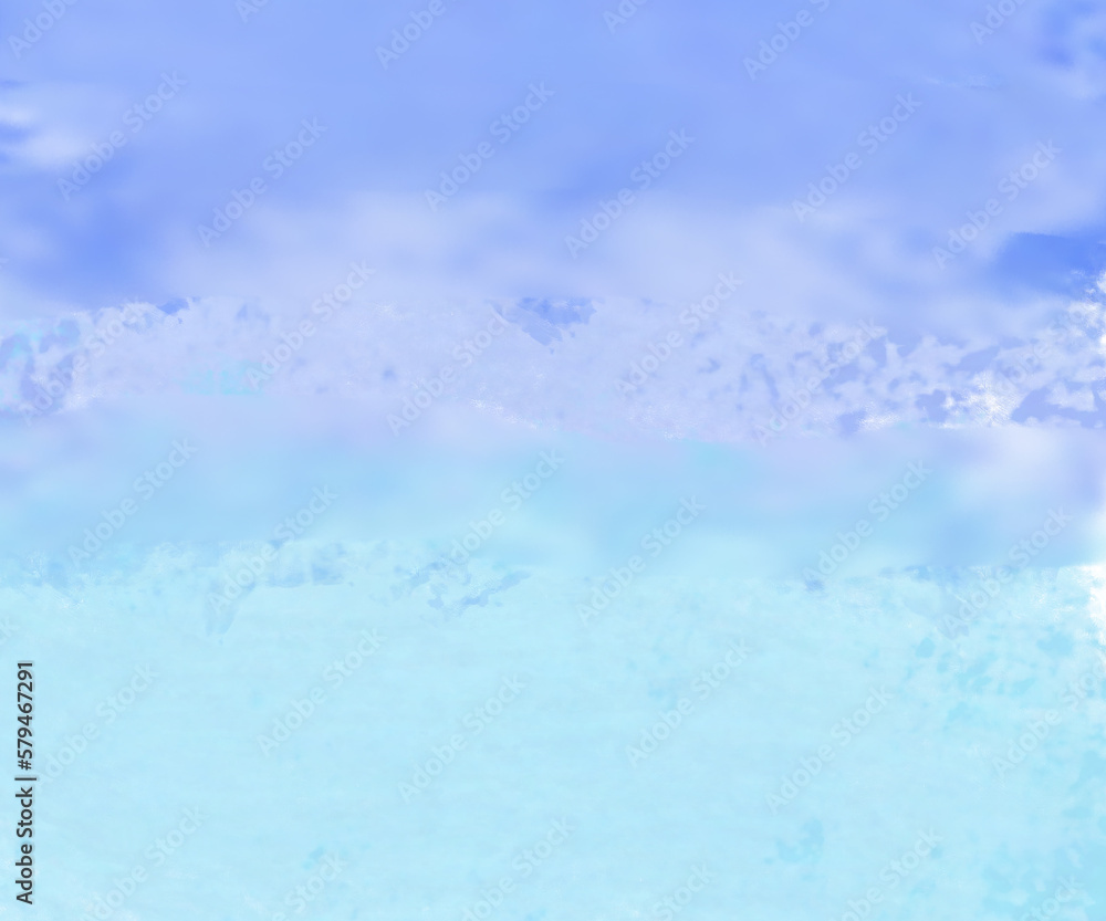 Fototapeta premium A sky-inspired watercolor background can be created by skillfully blending different shades of blue and white paints, allowing them to merge and flow across the paper in a way that mimics the natural
