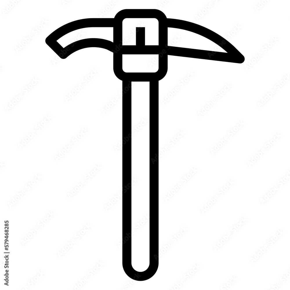pickaxe line icon style pickaxe line icon style