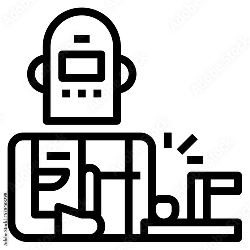 welder line icon style