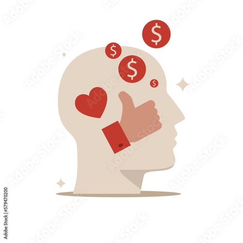 Popular content, donation and crowd funding. Earning money on social media. Modern vector illustration in flat style 