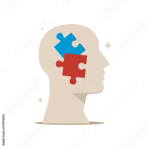 Find right solution, decision making, logic and critical thinking. Modern vector illustration in flat style