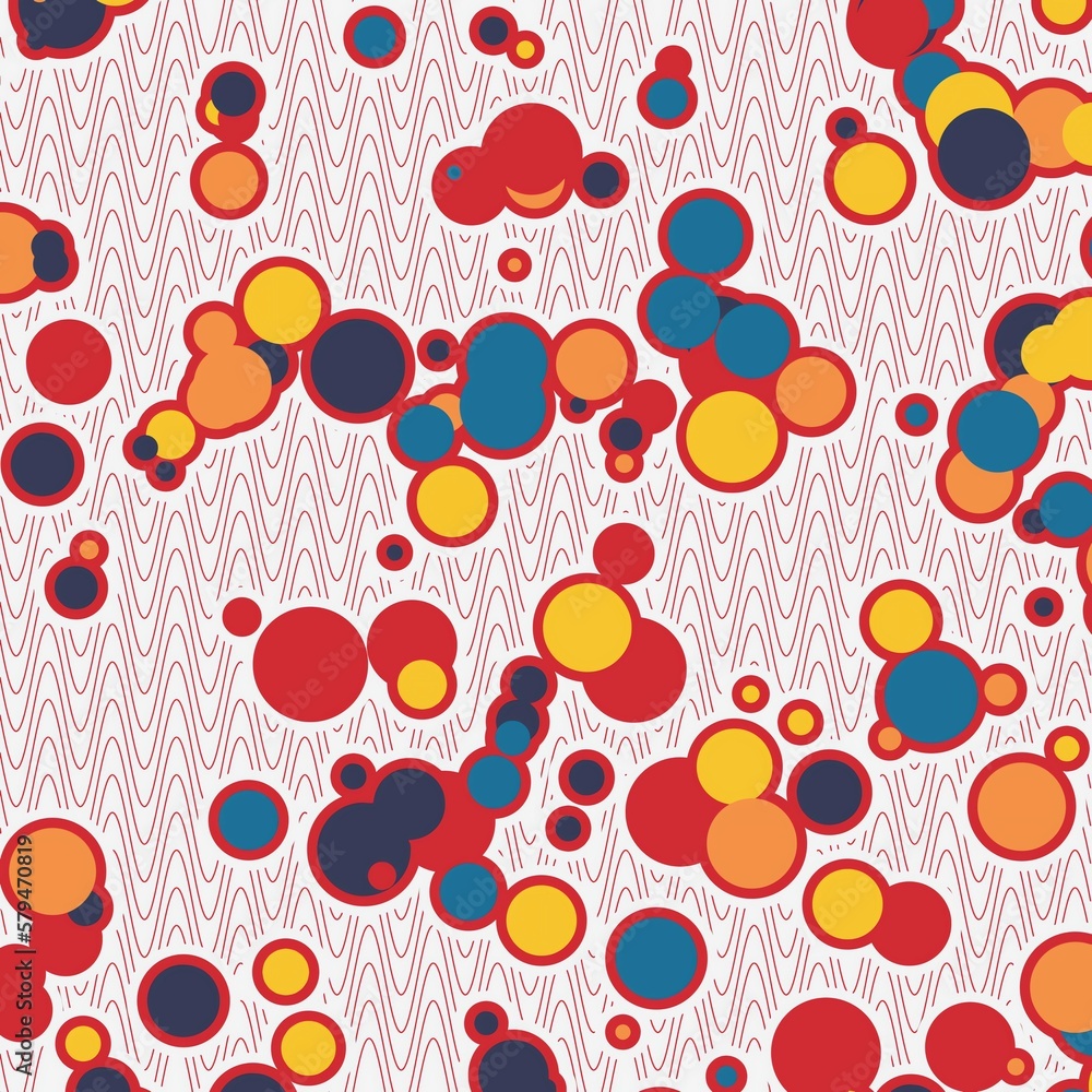 Fototapeta premium Generative Design Artwork of Abstract Vector Generated Shapes Composition