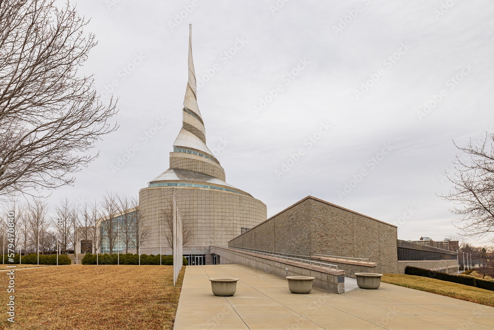 Overcast view of Community Of Christ Temple