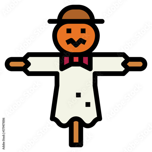 scarecrow filled outline icon style