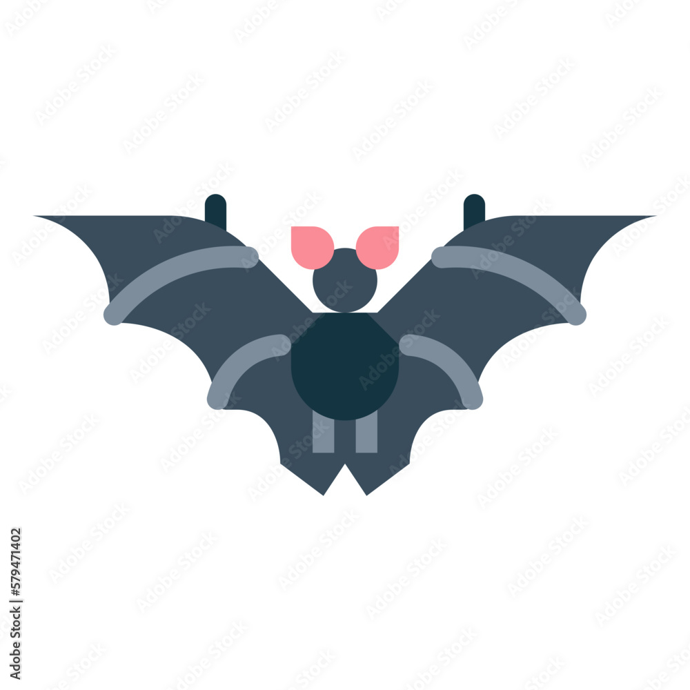 Fototapeta premium bat flat icon style