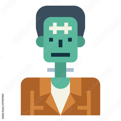 frankenstein flat icon style