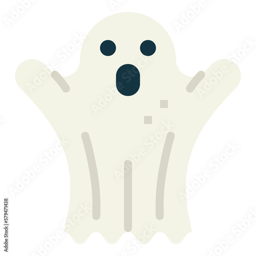 ghost flat icon style